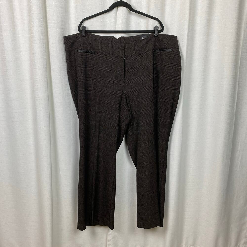Lane Bryant Black Plaid The Lena Classic Trouser Pant Sz.28 NWT